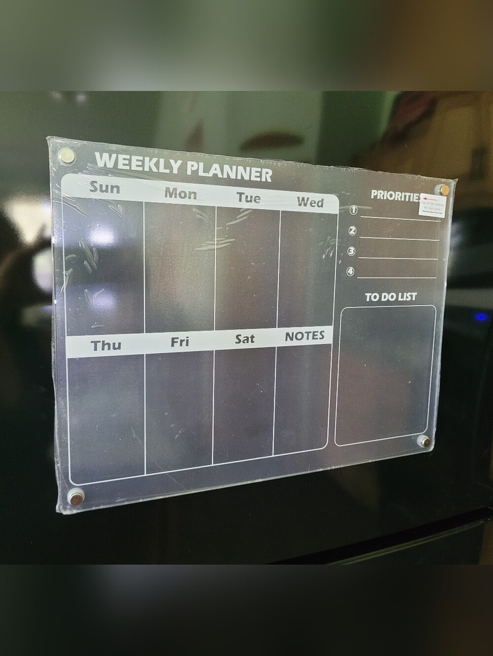 Weekly Planner Magnetic Or Wall Mount Dry Erase Board